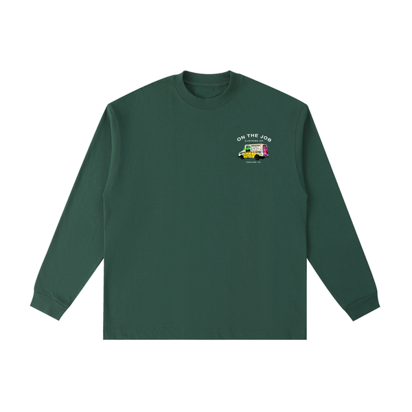 Mail Truck Long Sleeve Tee in Green — On The Job Clothing