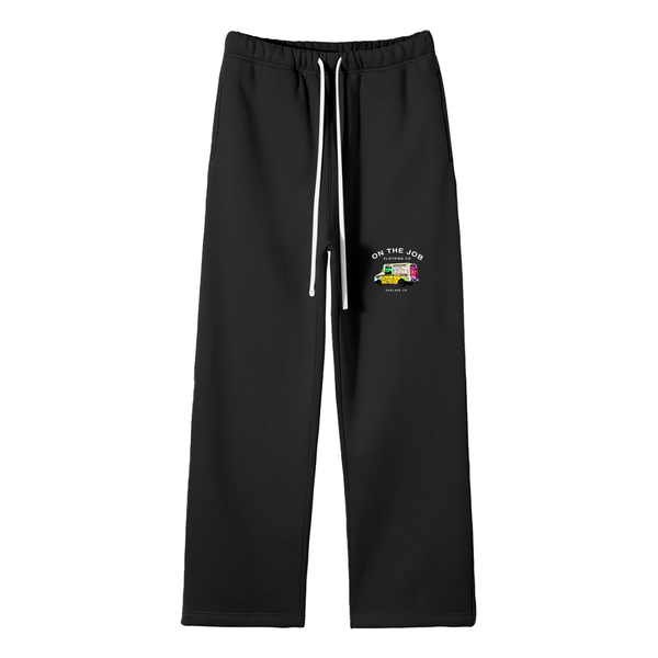 Mail Truck Wide Sweats in Black — On The Job Clothing