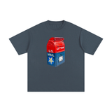 Retro Mailbox Tee in Gray Blue — On The Job Clothing