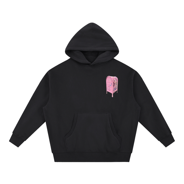 Little Pink Box Hoodie in Black — On The Job Clothing