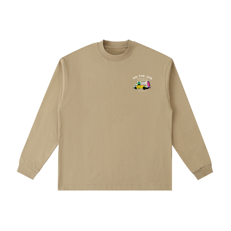 Mail Truck Long Sleeve Tee in Khaki — On The Job Clothing