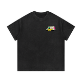 Mail Truck Waffle Knit Tee in Black — On The Job Clothing