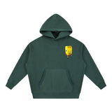 Essential Oversized Boxy Fit Fleece Hoodie in Dark Green — On The Job Clothing