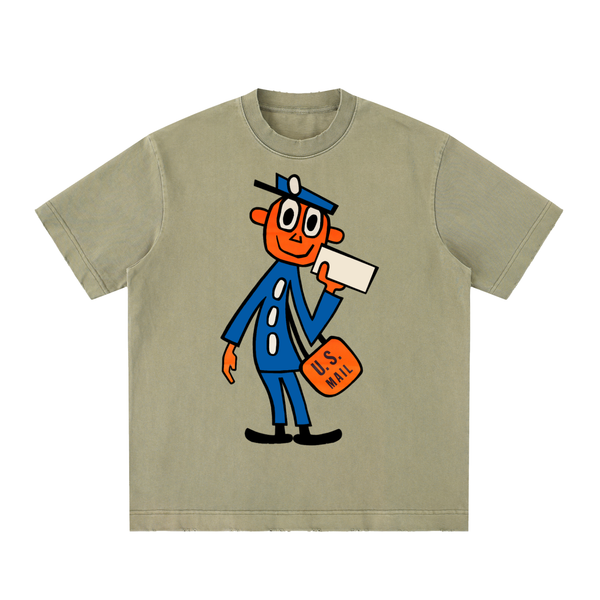Mr Zip Vintage Tee in Gray Green — On The Job Clothing