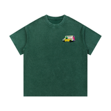 Mail Truck Waffle Knit Tee in Blackish Green — On The Job Clothing