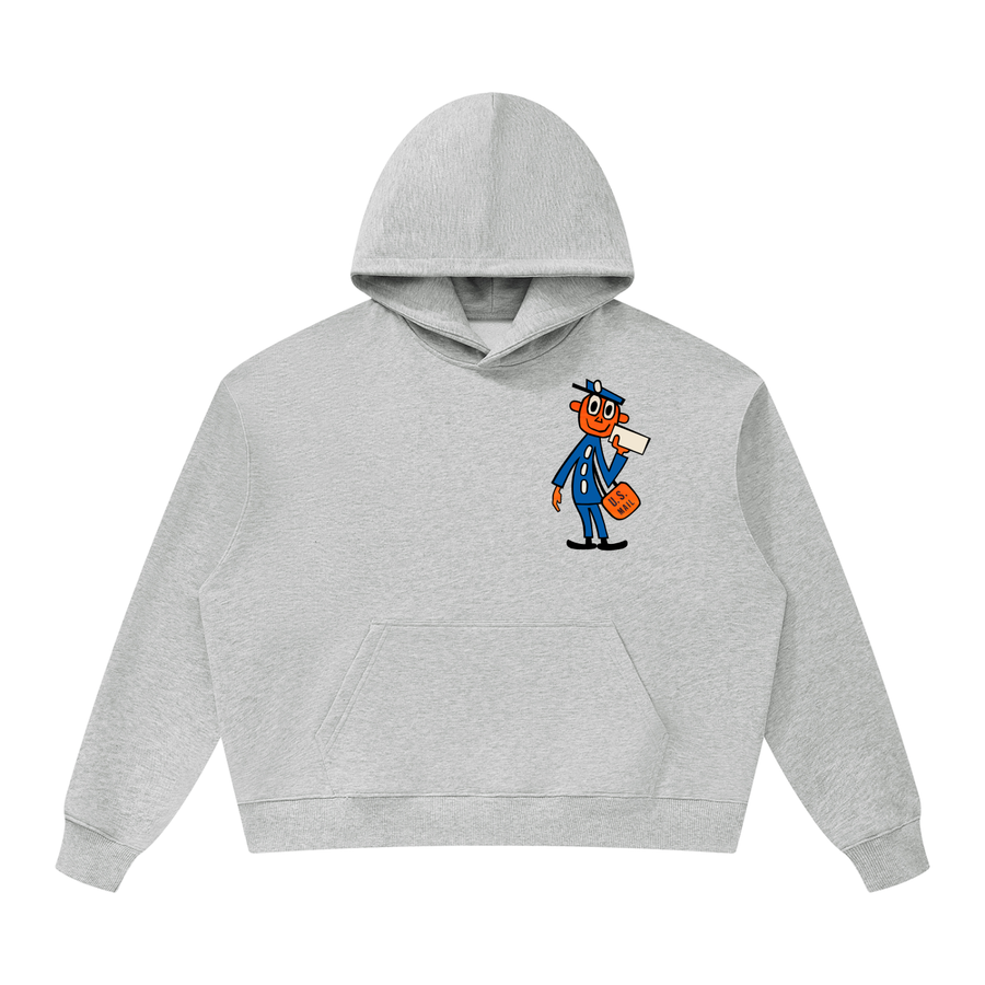 Lil Zip Hoodie in Flower Gray — On The Job Clothing
