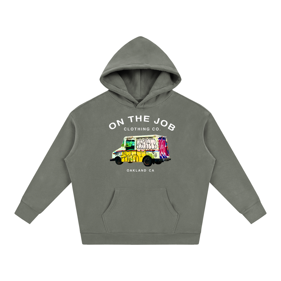 Mail Truck Hoodie in Gray — On The Job Clothing