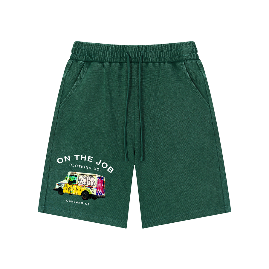 Mail Truck Waffle Knit Shorts