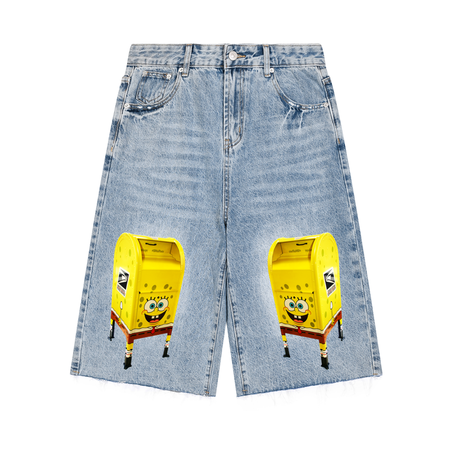 Sponge Rob Cut Offs in Jeans Blue — On The Job Clothing