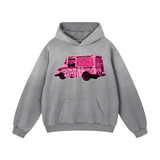 Fade to Pink Hoodie in Gray — On The Job Clothing
