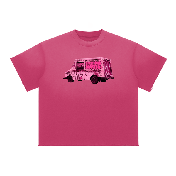 Big Truck Tee in Rose Red — On The Job Clothing