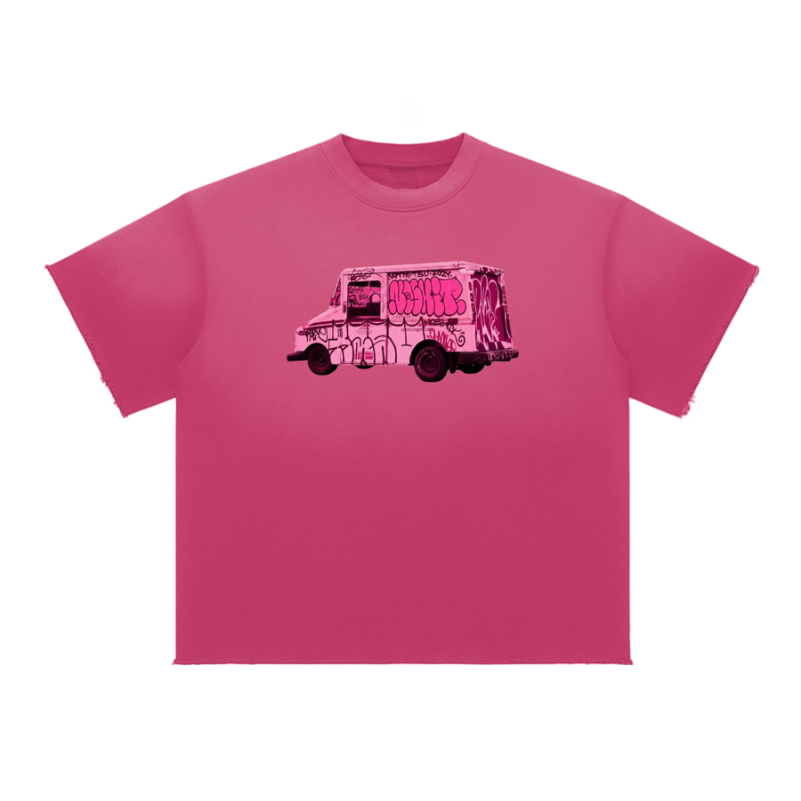 Big Truck Tee in Rose Red — On The Job Clothing