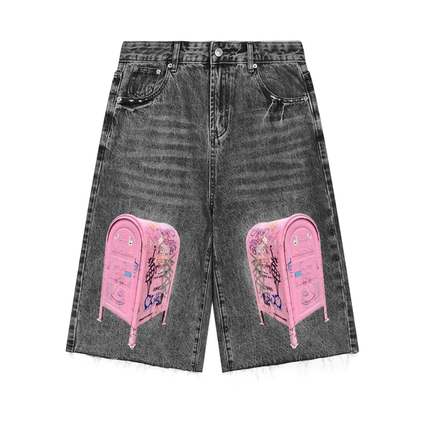 Pink Box Wide Leg Short in Black — On The Job Clothing